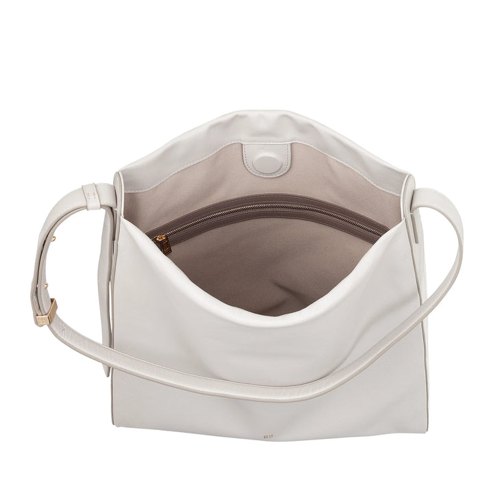 DUDU Trapezförmige Umhängetasche für Damen aus echtem Leder, Trapeztasche mit verstellbarem Schultergurt – elegant, geräumig für Freizeit, Arbeit, Abend