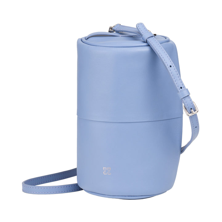 DUDU Cilindrische leren damestas, schoudertas met ketting en leer, elegante mode kleine cilindertas met ritssluiting
