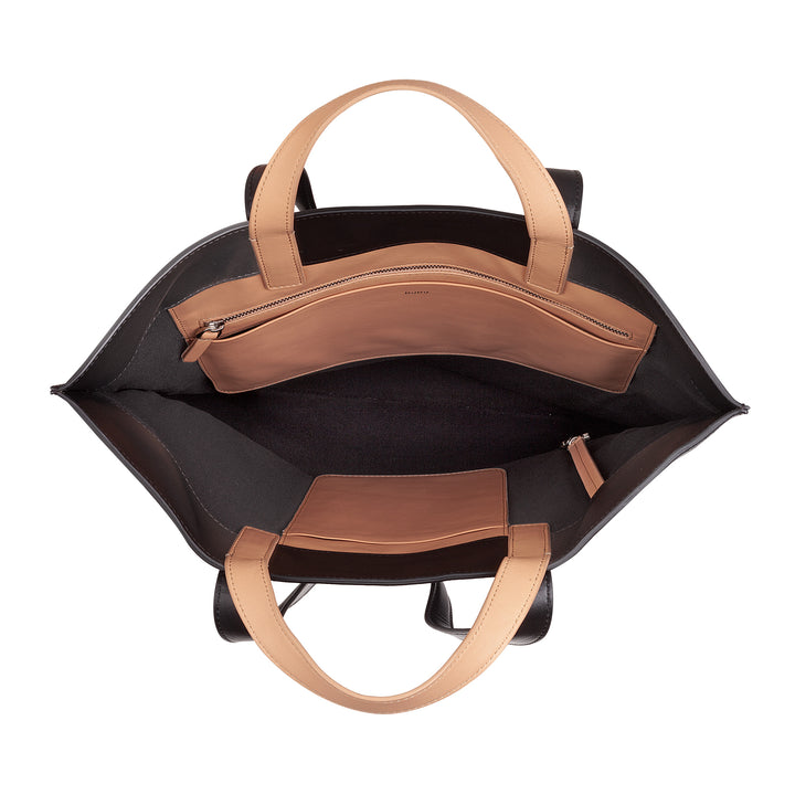 DUDU Große weiche Damentasche, Einkaufstasche aus farbigem Leder, Doppelgriffe, elegante Umhängetasche, große Handtasche