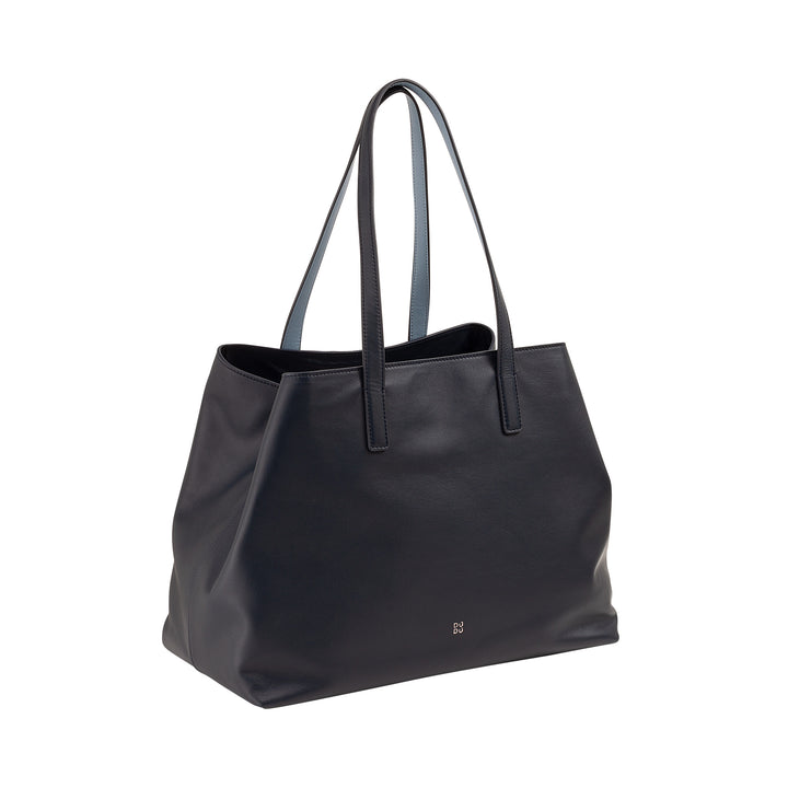 DUDU grote leren damestas, zachte shopper draagtas, schoudertas met twee handvatten, grote modehandtas
