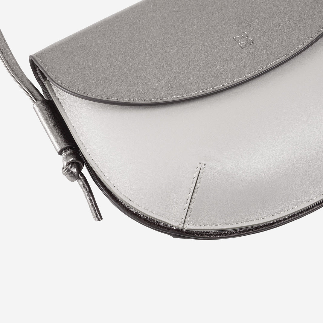 DUDU Damen Umhängetasche mit Klappe aus echtem Leder, kleine Umhängetasche mit magnetischer Knopfklappe, Handtasche