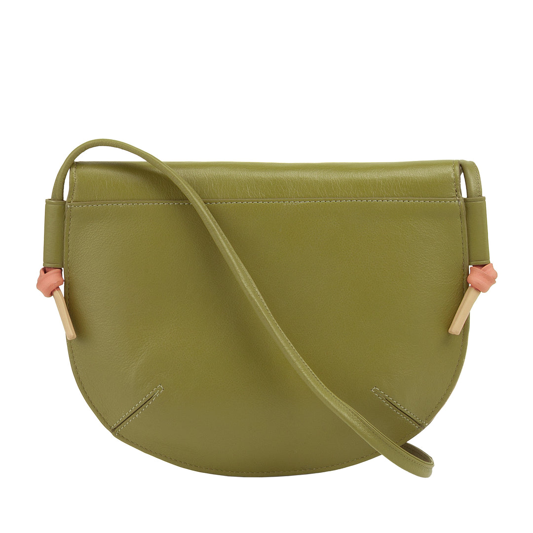 DUDU Damesschoudertas met klep van echt leer, kleine schoudertas met magnetische knoopklep, handtas