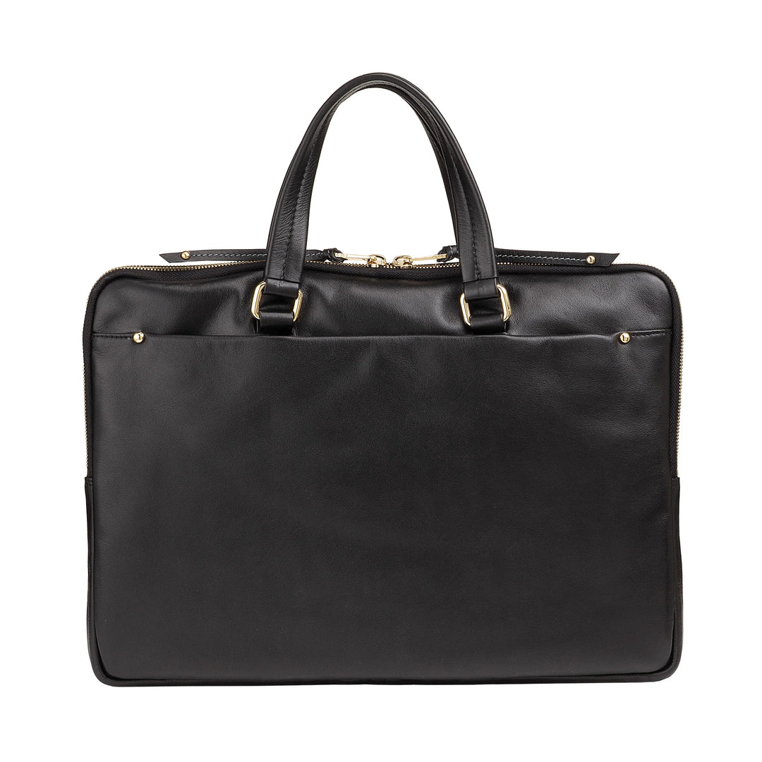 DUDU Elegante Damen-Laptoptasche aus Leder mit Schultergurt – Arbeits-Laptop-Aktentasche mit Organizer-Taschen, geräumig und professionell, Computer- und Dokumentenhalter