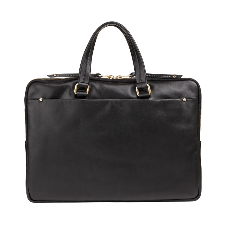 DUDU Elegante Damen-Laptoptasche aus Leder mit Schultergurt – Arbeits-Laptop-Aktentasche mit Organizer-Taschen, geräumig und professionell, Computer- und Dokumentenhalter
