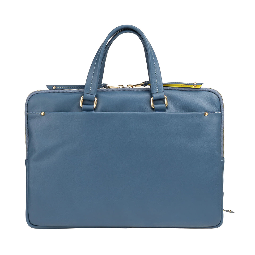 DUDU Elegante Damen-Laptoptasche aus Leder mit Schultergurt – Arbeits-Laptop-Aktentasche mit Organizer-Taschen, geräumig und professionell, Computer- und Dokumentenhalter