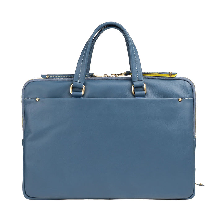 DUDU Elegante Damen-Laptoptasche aus Leder mit Schultergurt – Arbeits-Laptop-Aktentasche mit Organizer-Taschen, geräumig und professionell, Computer- und Dokumentenhalter