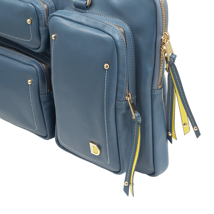 DUDU Elegante Damen-Laptoptasche aus Leder mit Schultergurt – Arbeits-Laptop-Aktentasche mit Organizer-Taschen, geräumig und professionell, Computer- und Dokumentenhalter