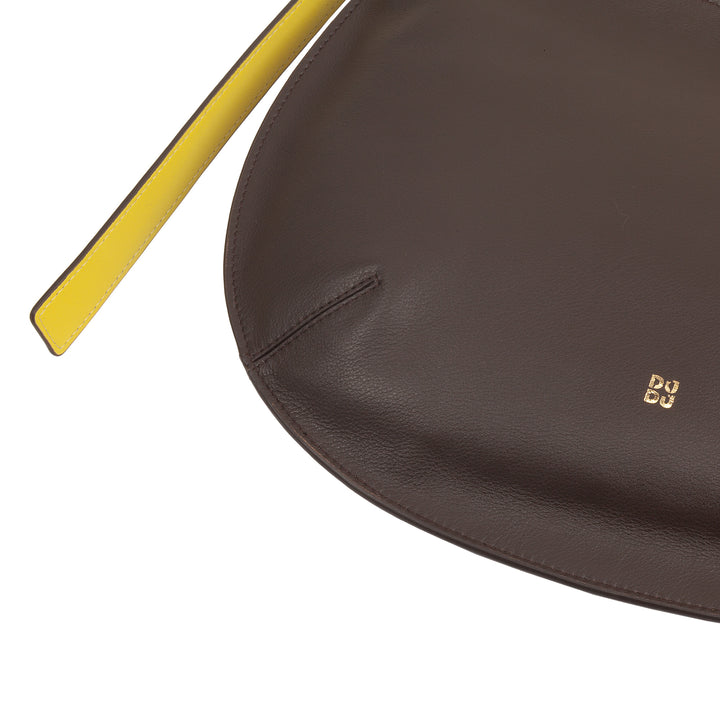 DUDU Mittelgroße weiche Umhängetasche für Damen aus echtem Leder, Hobo-Tasche mit verstellbarem Schultergurt, Umhängetasche mit Reißverschluss