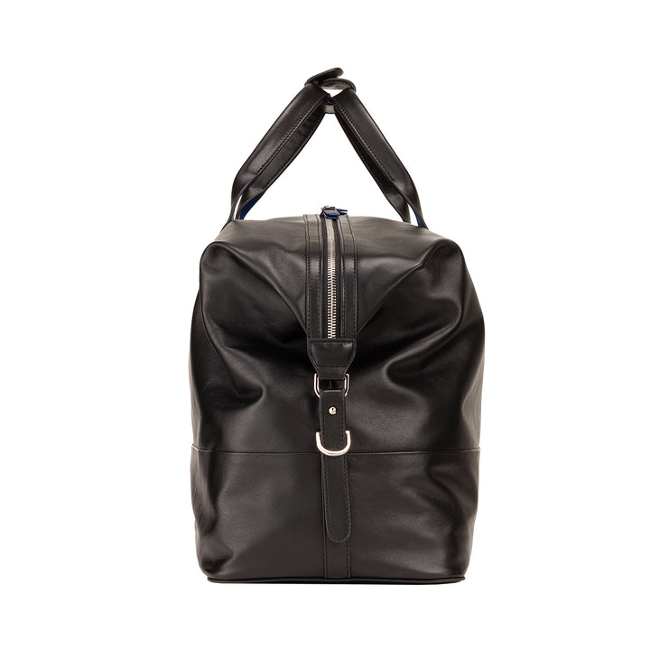 DUDU Herren- und Damen-Reisetasche aus Leder, Wochenendtasche mit zwei Griffen, Handgepäck oder Umhängetasche 28 Liter mit Reißverschluss
