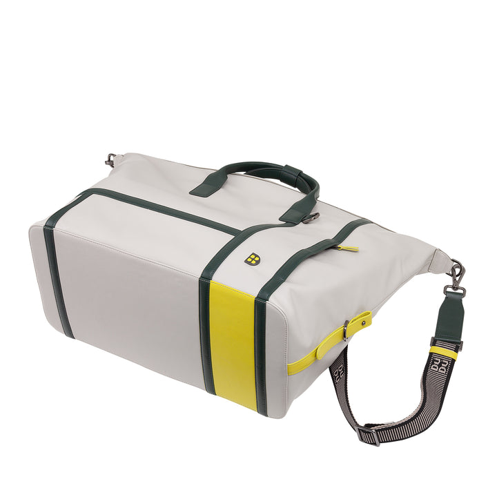 DUDU Tennis-Sporttasche aus Leder, 28 Liter, limitierte Auflage, abnehmbarer Schultergurt, Reißverschluss, Weekender für Reisen, Sporttasche aus Leder