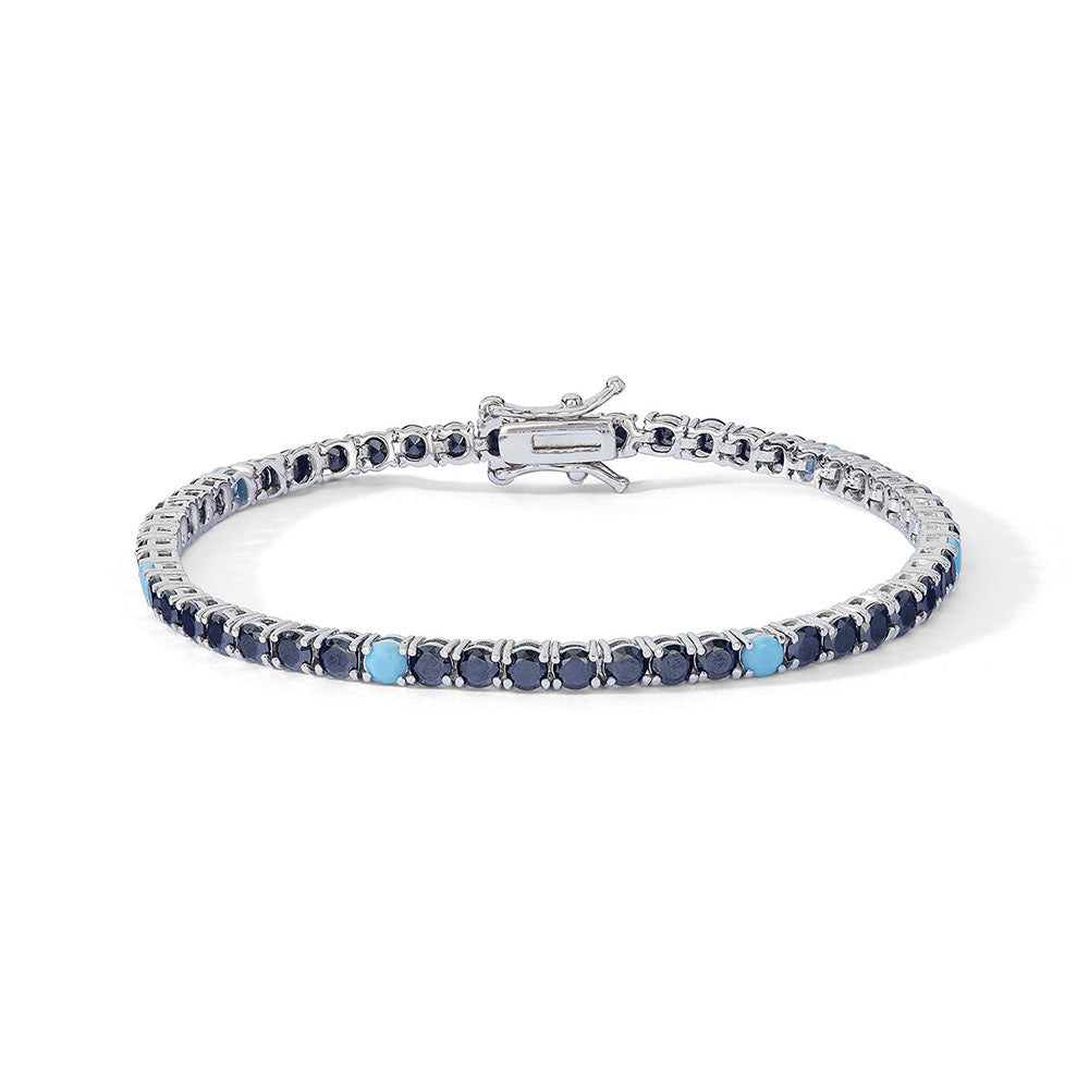 Comete Silver Tennis Bracelet 925 Turquoise Zirkoni UBR 1253 M19