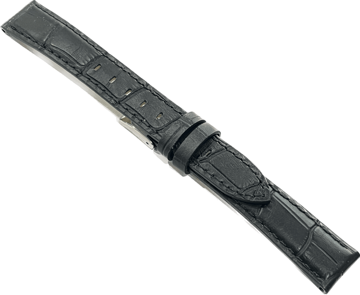 Breil black croco print leather strap 16mm XXEW0237 - Capodagli 1937