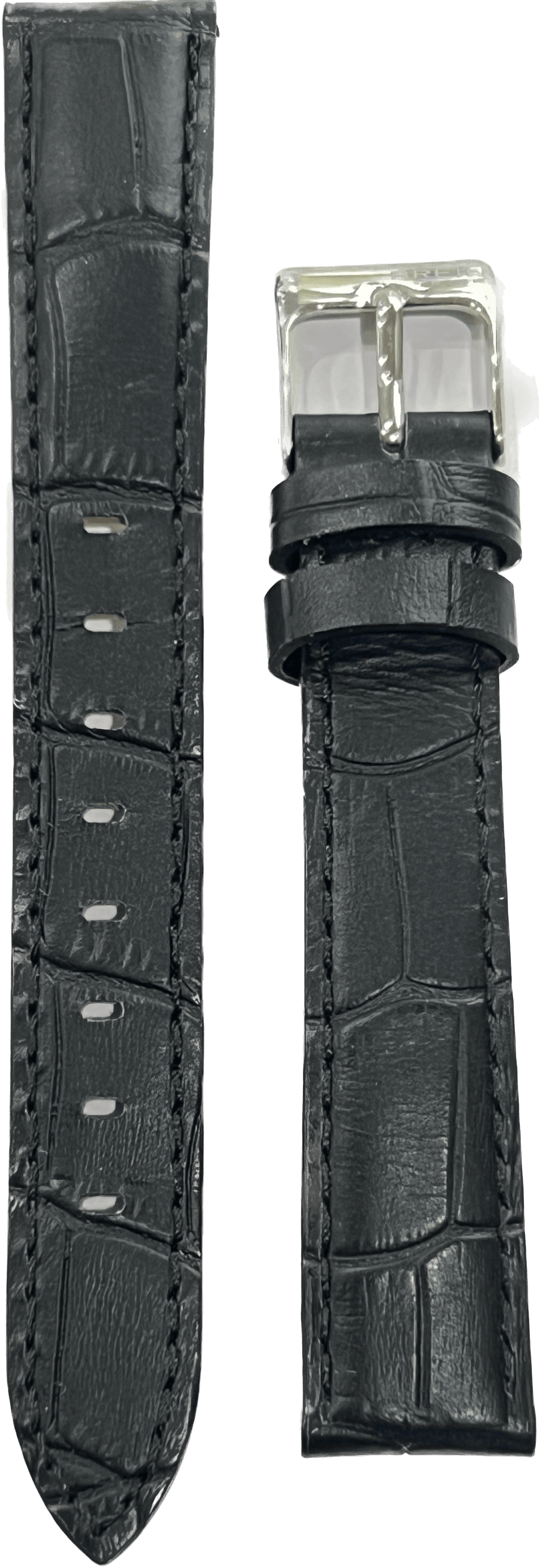 Breil black croco print leather strap 16mm XXEW0237 - Capodagli 1937