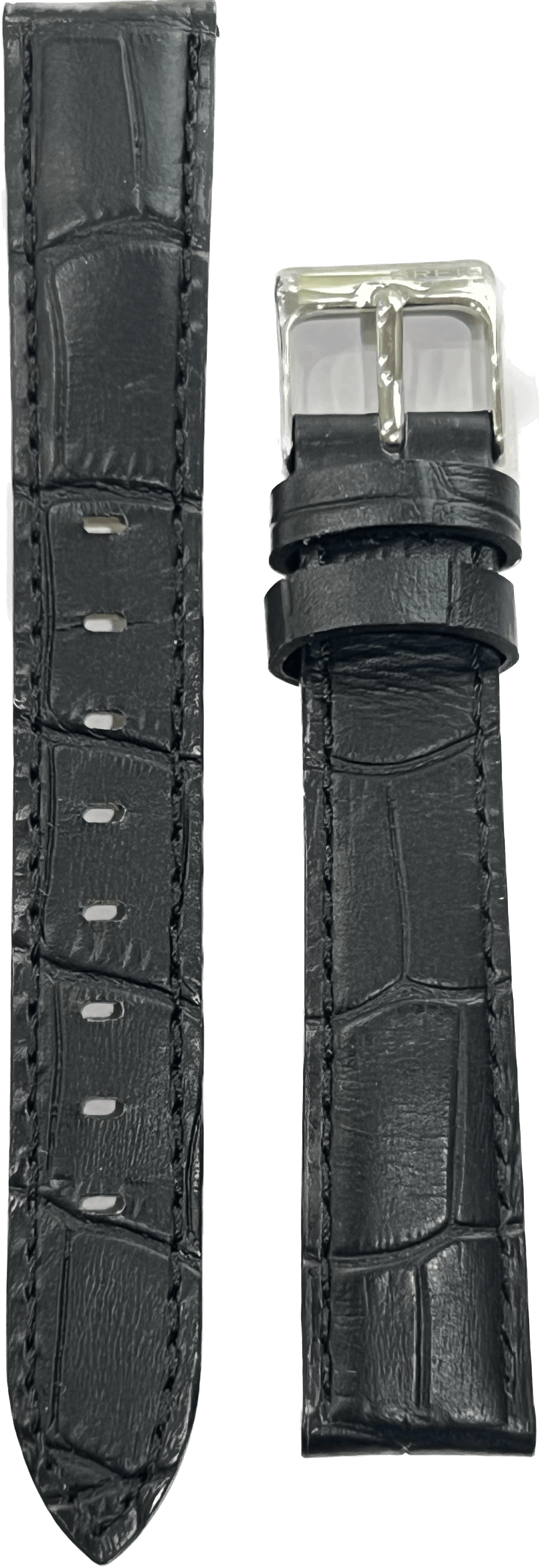 Breil black croco print leather strap 16mm XXEW0237 - Capodagli 1937