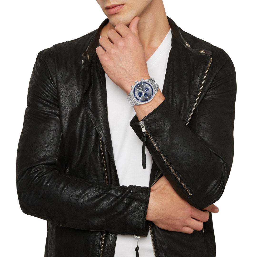 Breil Captain Chrono horloge 42 mm grijs quartz staal EW0693 - Capodagli 1937