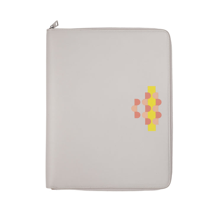 DUDU A4 Leather Document Folder Office Clipboard Multicolored iPad Tablet Folder with Zip