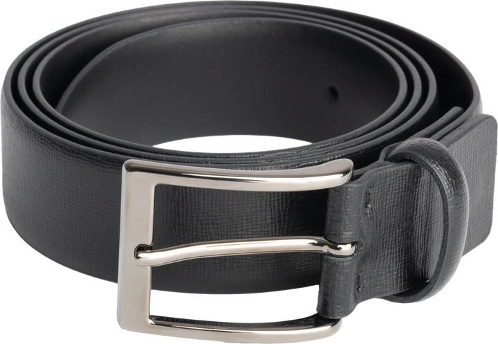 Gerba Zwarte saffiano lederen riem lengte 100cm CG001B100