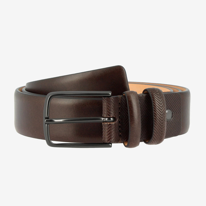 Antica Toscana herenriem Made in Italy van echt leer H 3,4 cm Inkortbaar met gesp