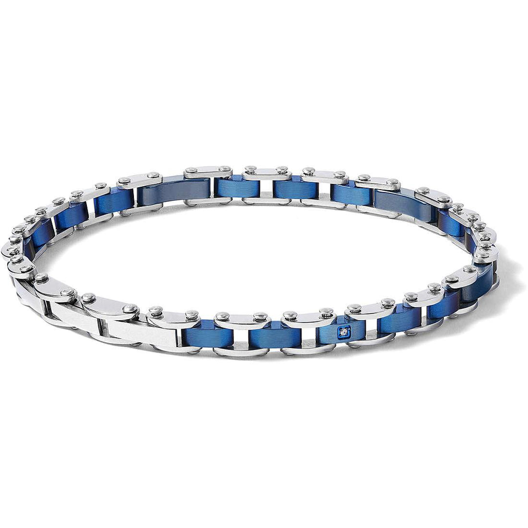 Comete bracciale Suits acciaio finiture PVD blu UBR 1077 - Capodagli 1937