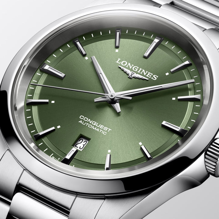 Longines watch Conquest 2023 41mm green steel automatic L3.830.4.02.6