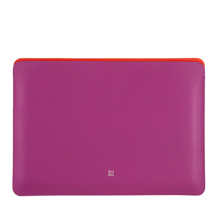 DUDU 13 Inch PC Case in Soft Leather, Colorful Protective Sleeve for Laptop Notebook Macbook 13" Two-Tone Slim Design