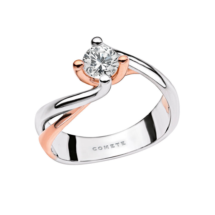 Comete Two-tone Solitaire in Gold and Diamond ANB1852