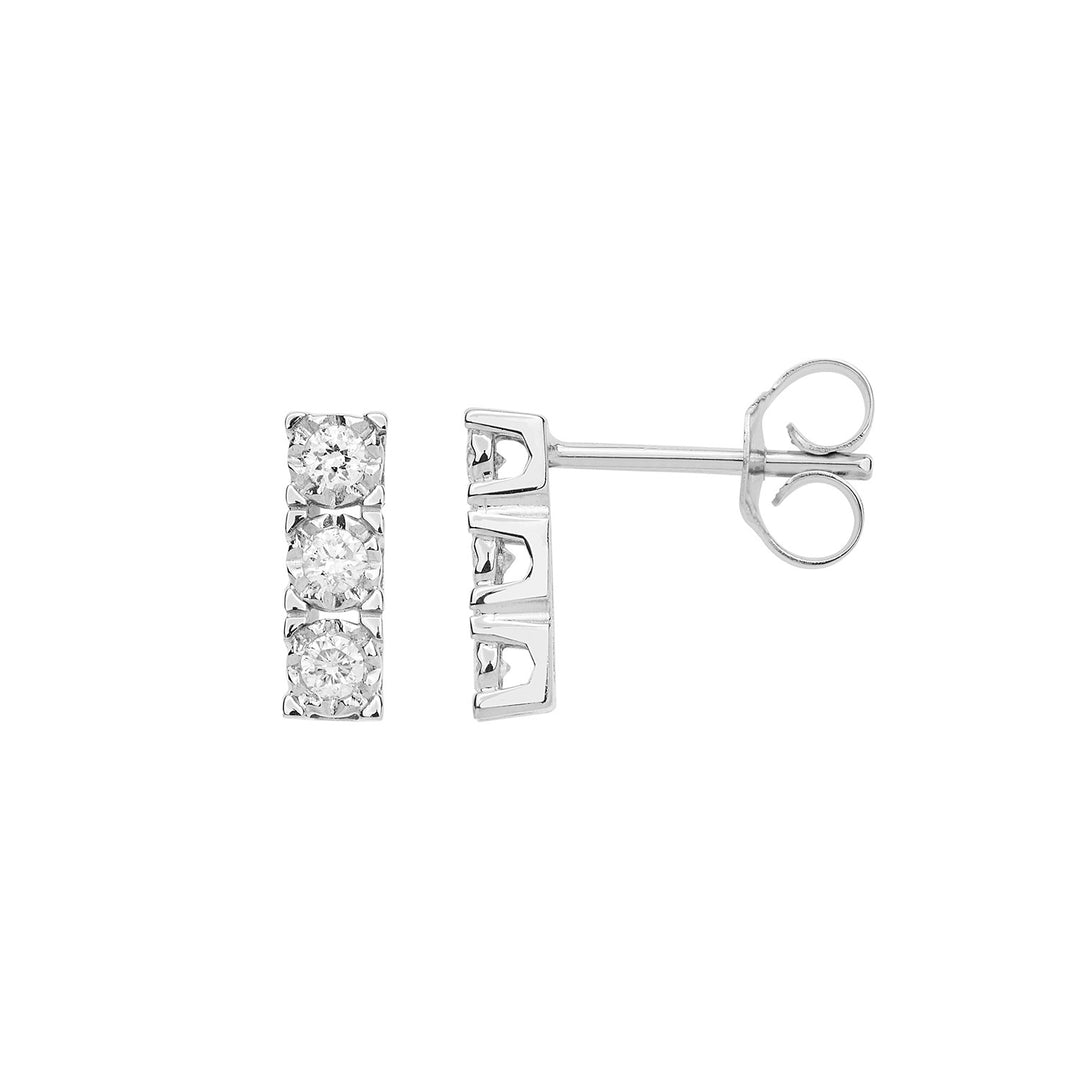 Comete Trilogy Oorbellen in goud en witte diamanten ORB1083