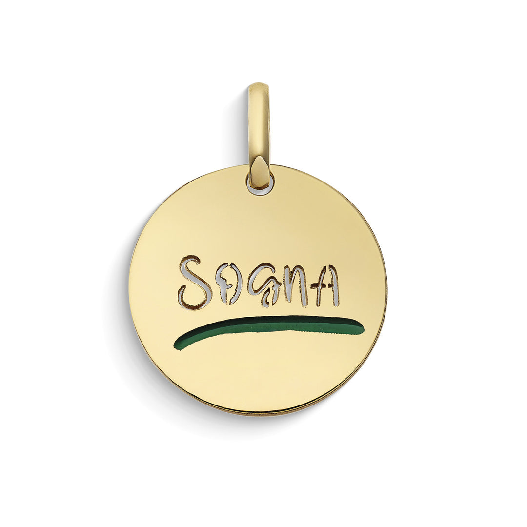 Comete Sogna ronde hanger in 375‰ geelgoud KCOB032