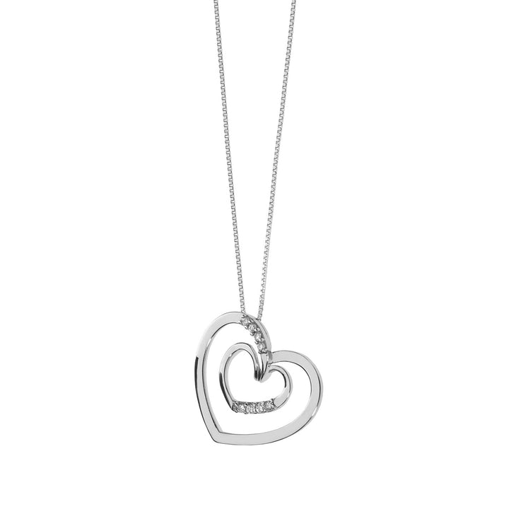Comete hartketting in goud en diamanten GLB1339