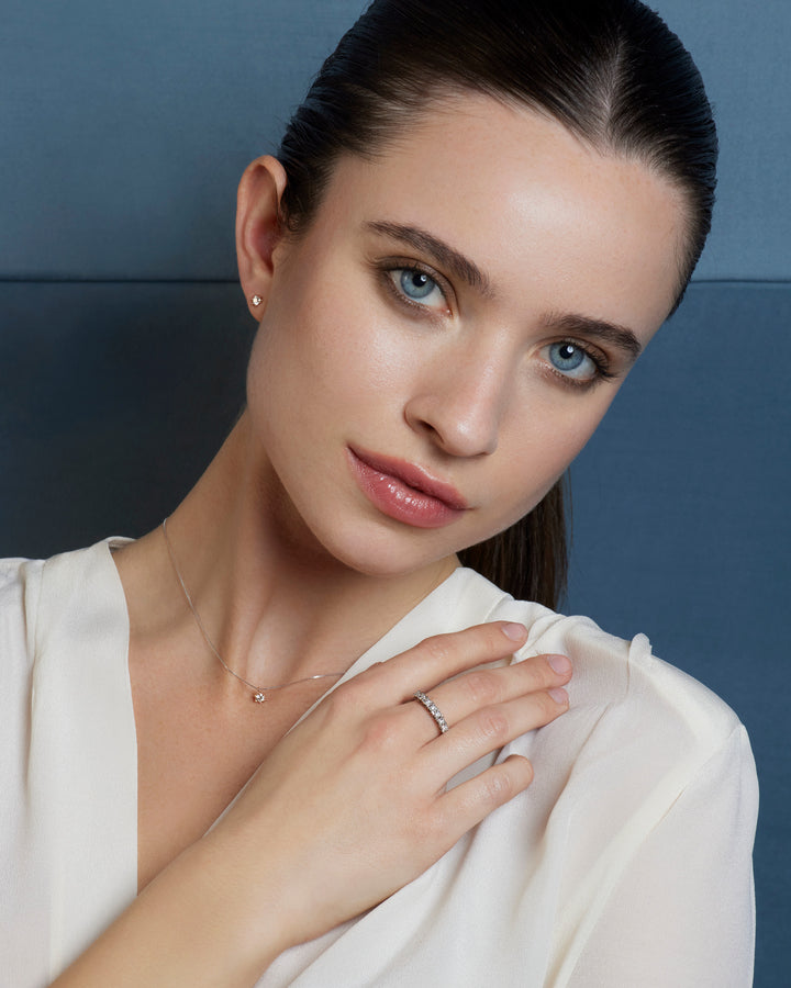 Comete-ring in 750‰ witgoud en witte diamanten ANB2684M13