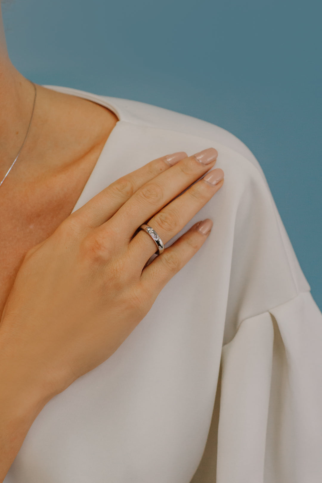 Comete Silberner Herzring für Damen ANG110M18F