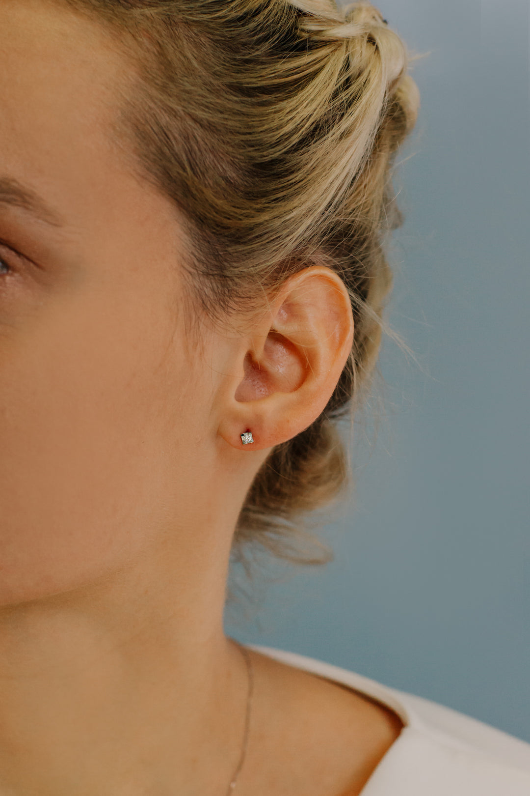 Comete Slim light point earrings in Gold and Diamonds ORB864