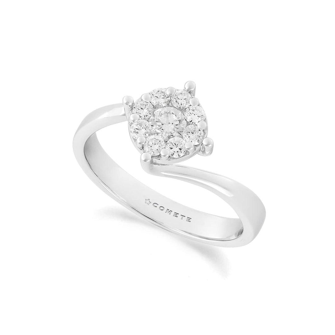 Comete Ring in 750‰ white gold and white diamonds ANB2759