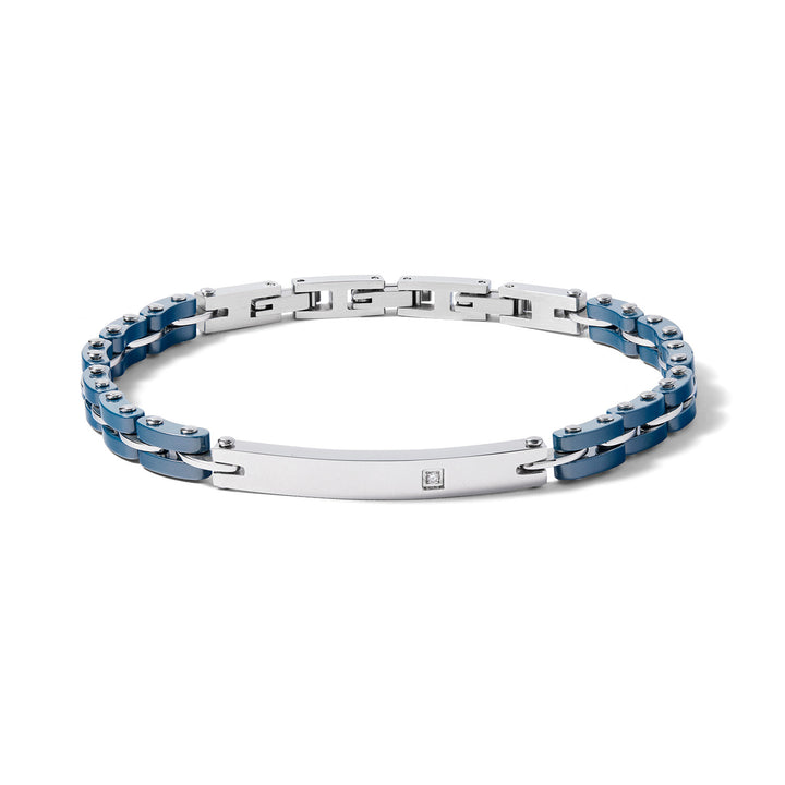 Comete Steel and blue ceramic bracelet UBR1071