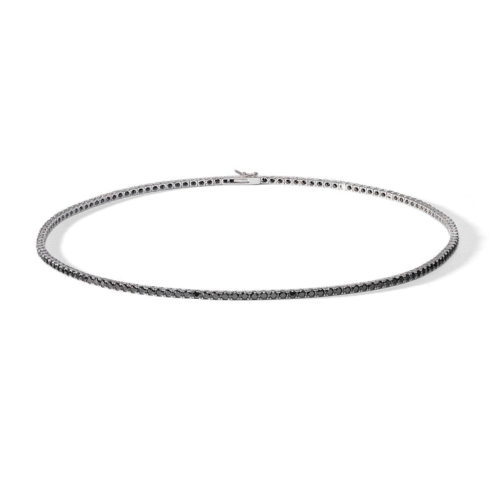 Comete Tennis-Halskette aus Silber mit schwarzen Zirkonen UGL738NM50