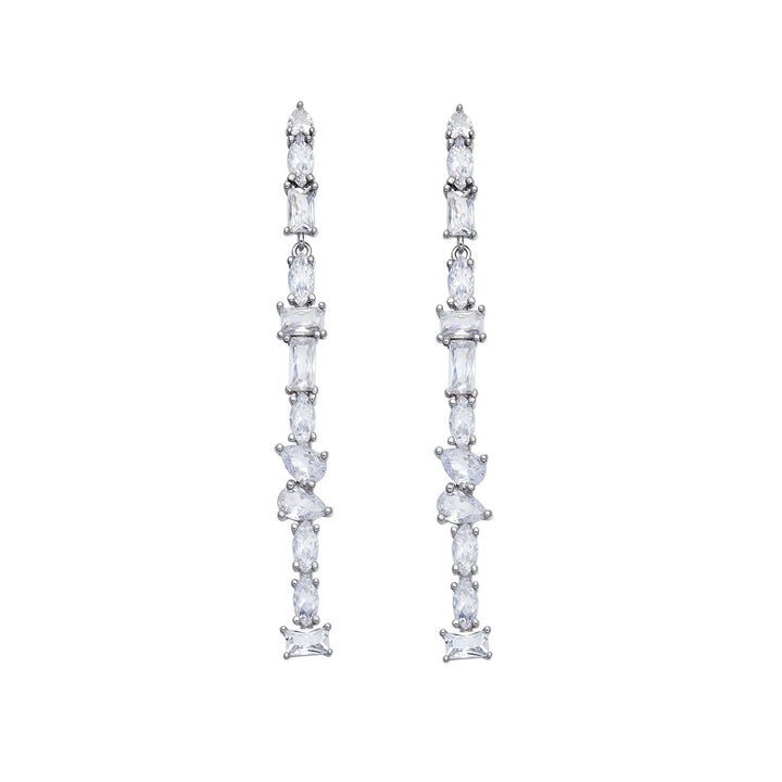 Comete Cascade earrings in 925‰ Silver and white Zircons ORA215