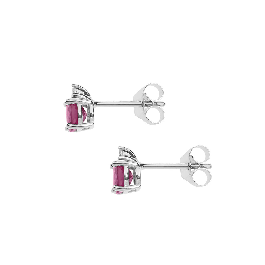 Comete Earrings in Gold, Diamonds and Round Rubies ORB966