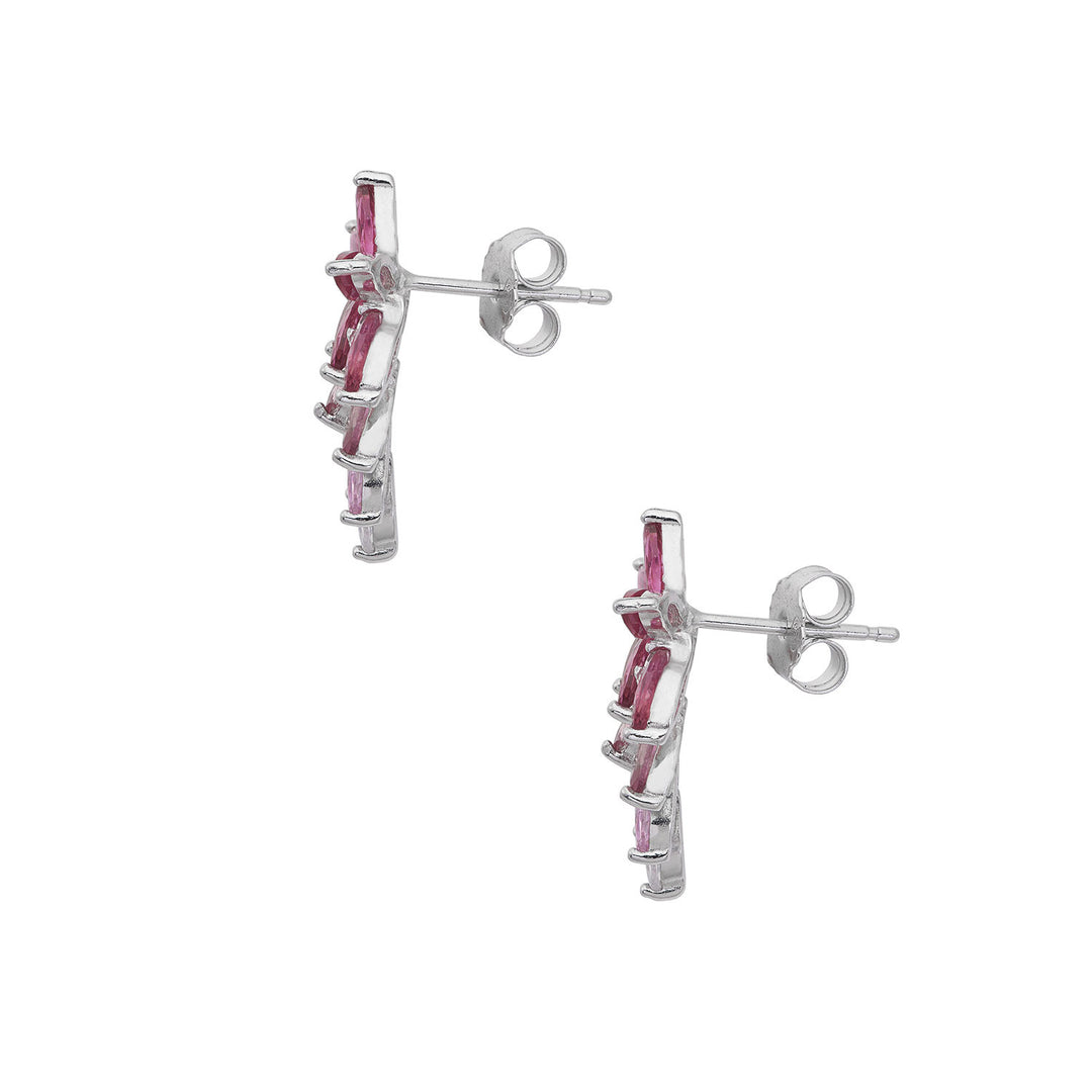 Comete Earrings in pink degradé Zircons 925‰ Silver ORA212
