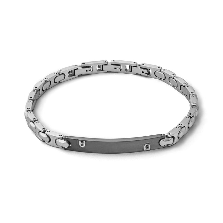 Comete Bracelet in black PVD Steel and Zircons UBR1015