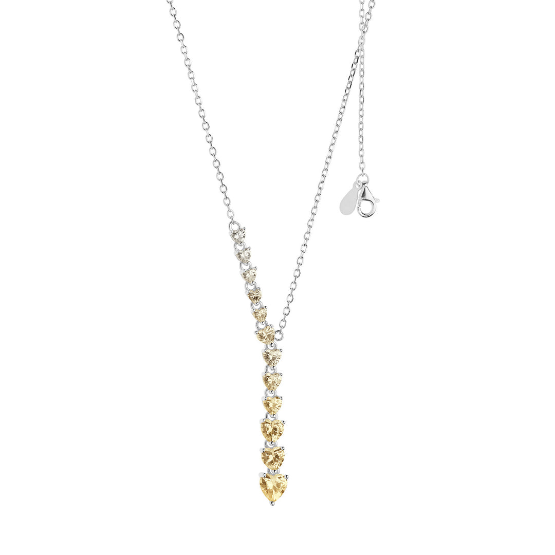 Comete Choker met hartjes in gedegradeerd zilver GLA245