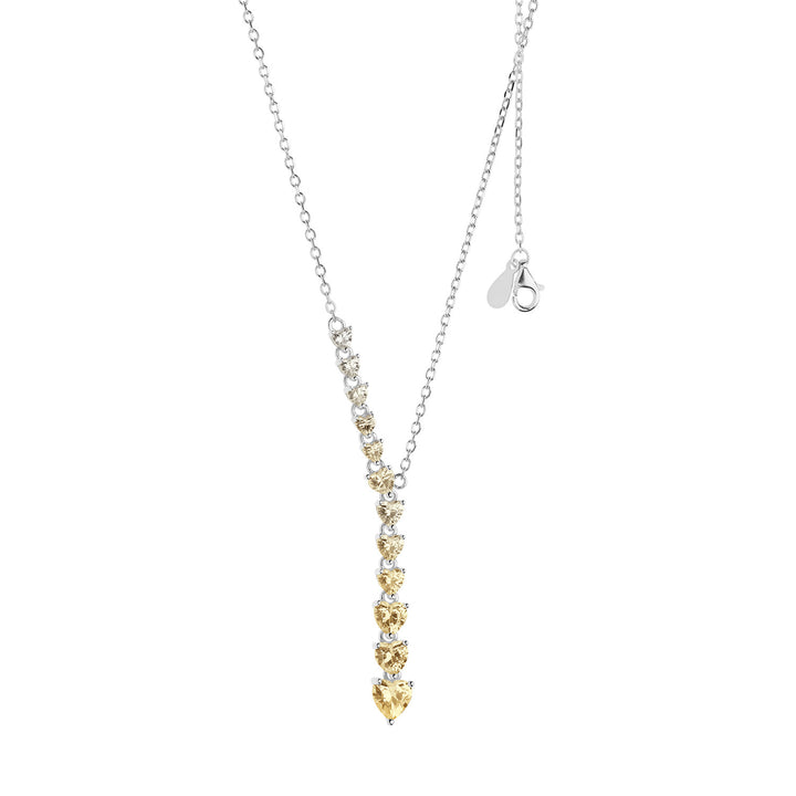 Comete Choker met hartjes in gedegradeerd zilver GLA245