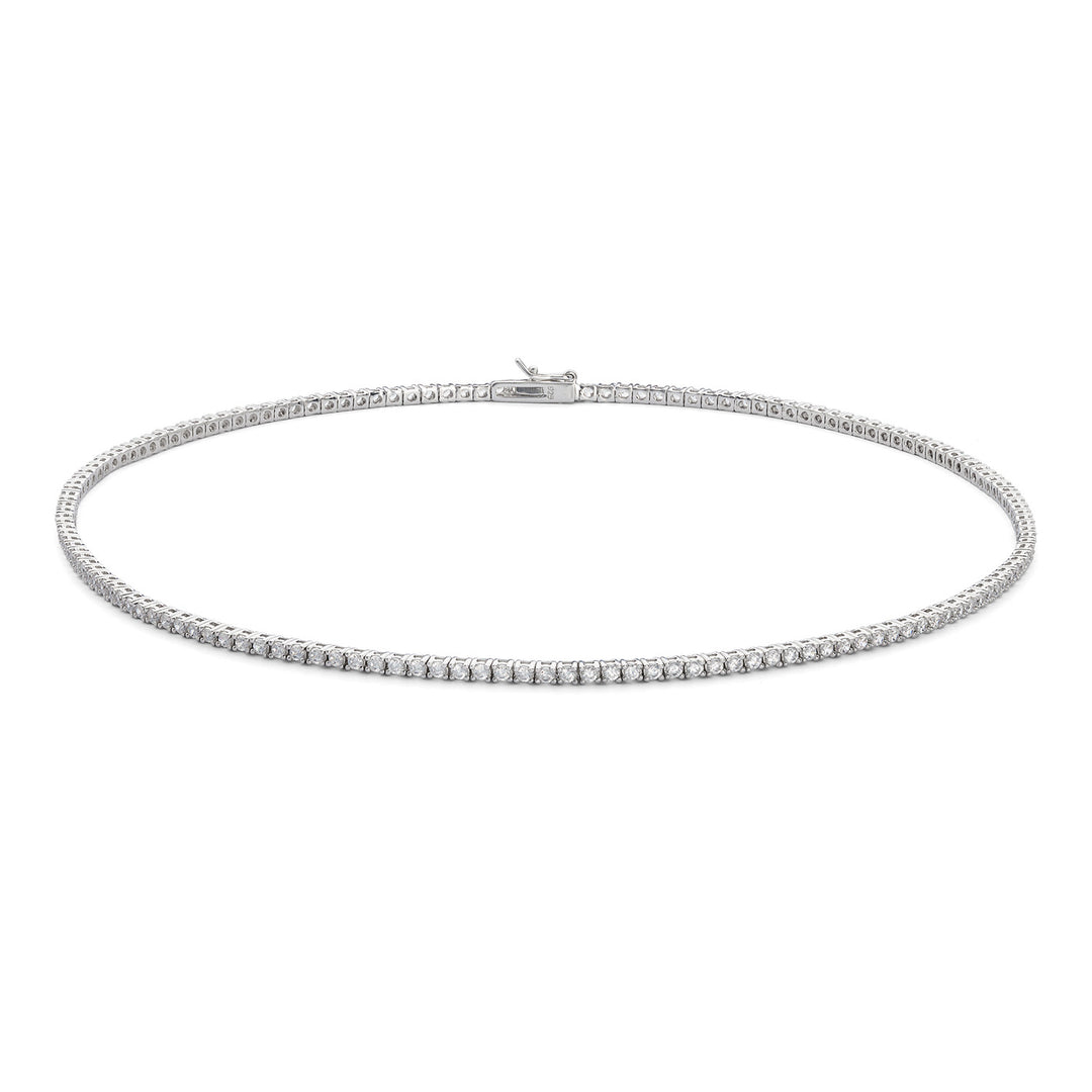 Comete Necklace 925‰ Silver in 925‰ Silver with white Zircons GLA286M40