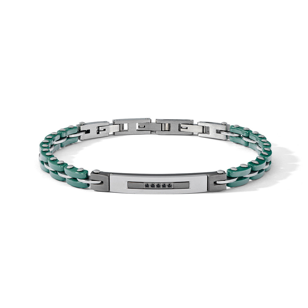 Comete stalen armband met PVD, keramiek en zirkonen UBR1229