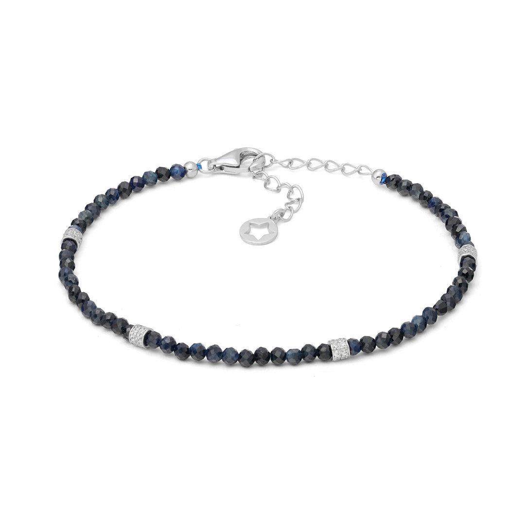 Comete Bracelet in 925‰ silver with blue sapphire root and zircons BRA291