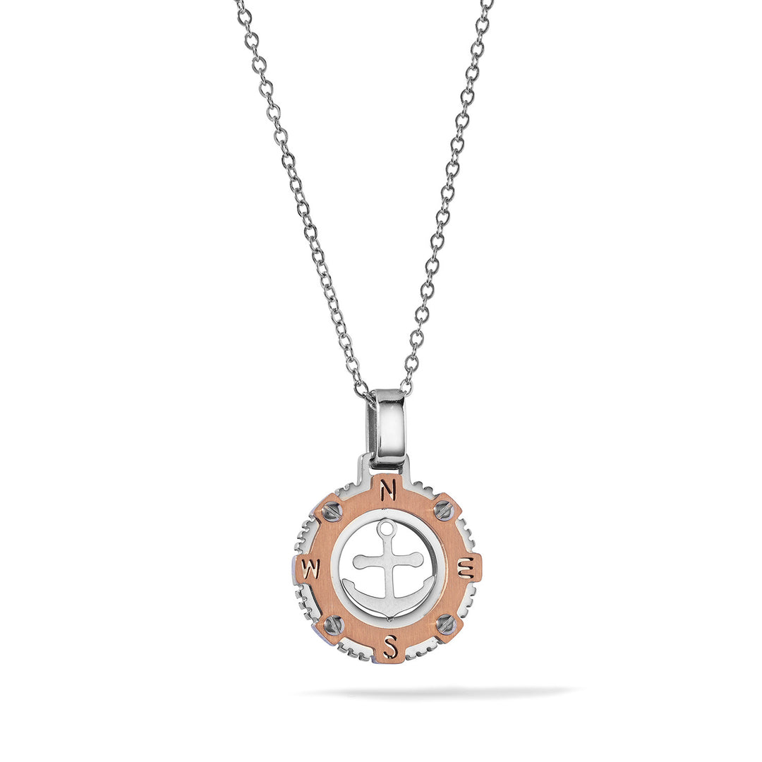 Comete ankerketting in staal en rosé PVD UGL760