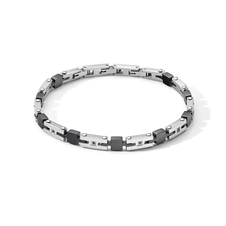 Comete Bracelet in black PVD Steel and Zircons UBR1036