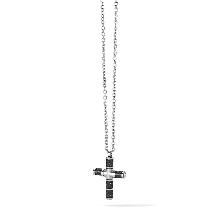 Comete Cross-ketting in staal en zwart PVD UGL681