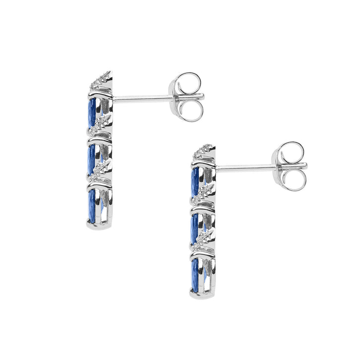 Comete Trilogy Earrings with Sapphires and Diamonds ORB1088