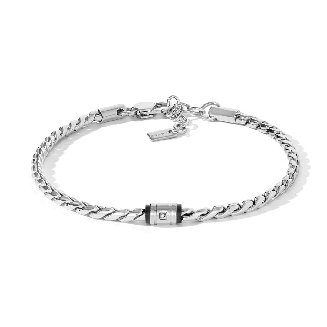Comete stalen armband, zwart PVD, witte diamant UBR1320