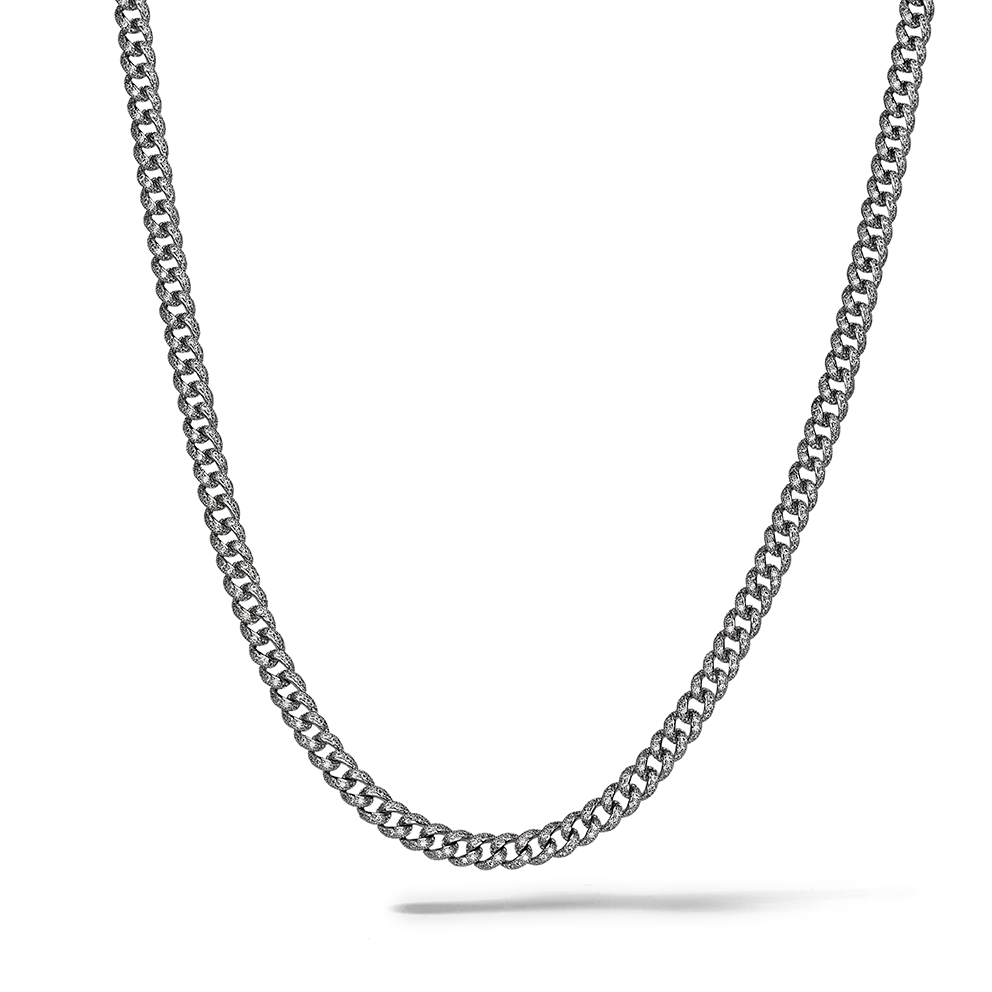 Comete-Halskette aus rhodiniertem 925‰-Silber, Stahl, weißen Zirkonen UGL768